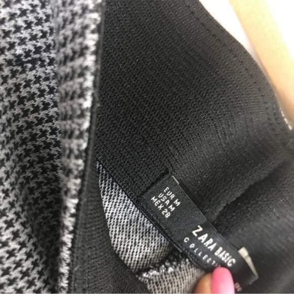 ZARA High Rise Houndstooth Leggings Size Medium - Picture 5 of 7